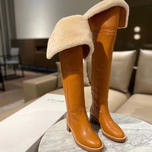 Celine over knees leather boots